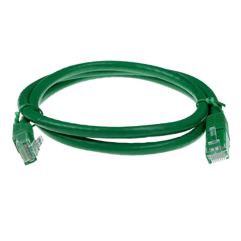 Мрежов пач кабел ACT U/UTP, CAT 6, RJ-45 - RJ-45, 0.5 m, Медни проводници, Зелен, Булк