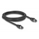 Мрежови кабел Delock, Cat.8.1 S/FTP, 2 m, Доo 40 Gbps, Черен, DELOCK-80234