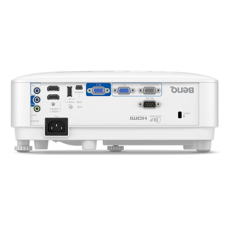 Видеопроектор BenQ MW809STH, DLP, WXGA, 3600 ANSI, 22 000:1, Късофокусен, бял, BENQ-PROJ-MW809STH