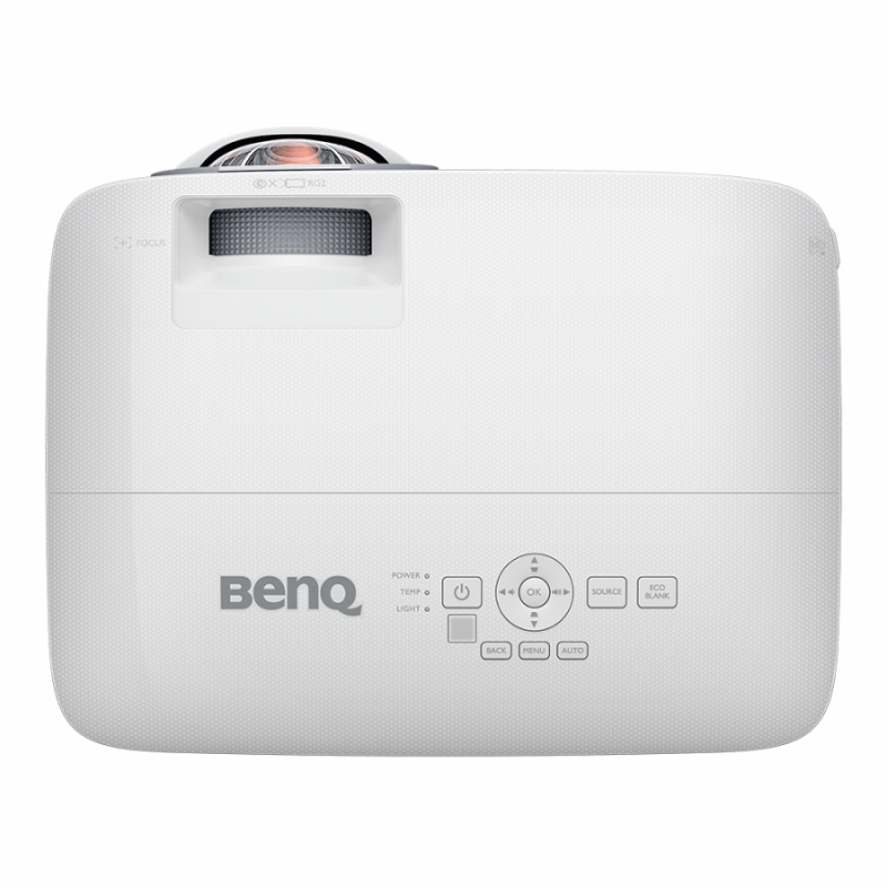 Видеопроектор BenQ MX808STH, DLP, XGA, 3600 ANSI, 20 000:1, Късофокусен, бял, BENQ-PROJ-MX808STH
