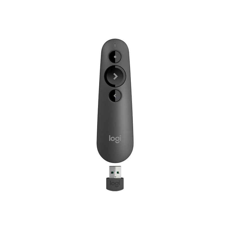 Безжичен презентер Logitech R500s, Bluetooth, 2.4 GHz Wireless, Черен, LOGITECH-R500S-BK