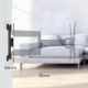 Стенна стойка за OLED TV FULLMOTION, 400x400, 165 см (65"), изключително дълго рамо, HAMA-220853