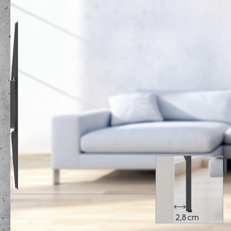 Стенна стойка за TV, 120" (305 см) до 100 кг, разстояние от стената 2,8 см