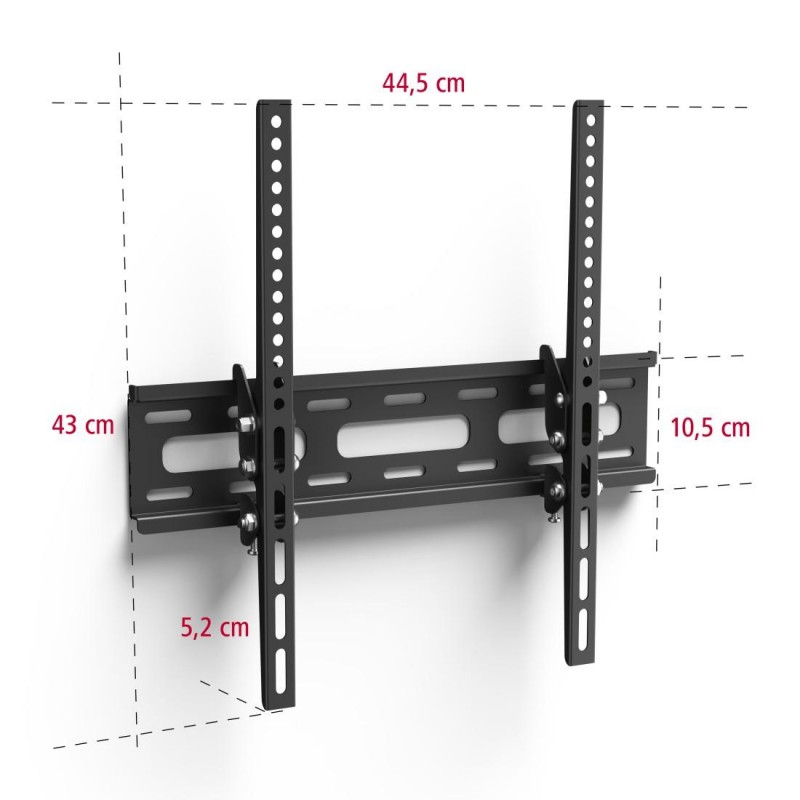Стенна стойка за TV, 32-75", до 40кг, черна, HAMA-220808