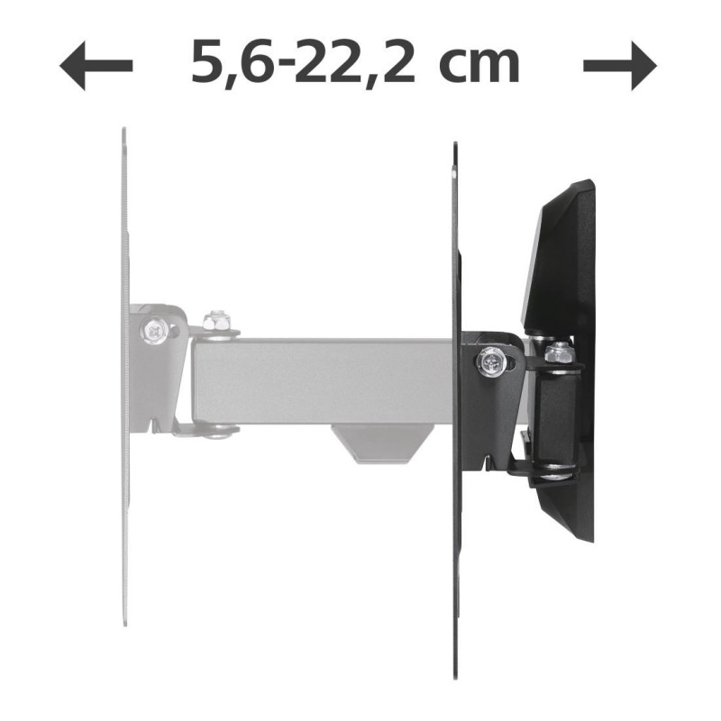 Стенна стойка за TV, Fullmotion, 122см, 48", 1 рамо , 1 звезда,200x200, черна, HAMA-220821