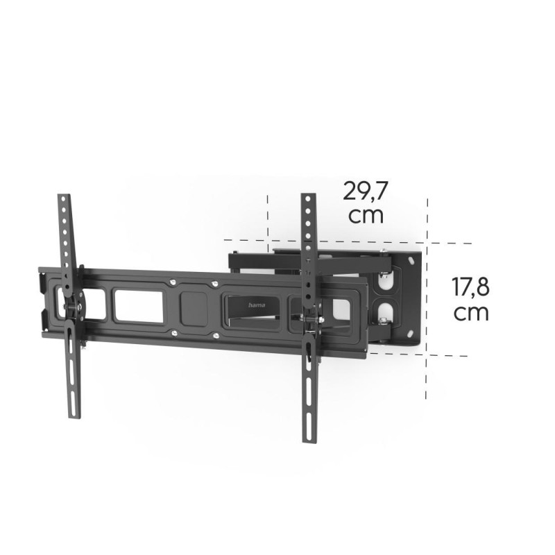 Стенна стойка за TV HAMA, 216 см (85”), до 50 кг, въртяща се, накланяща се, издърпваща се