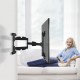 Стенна стойка за TV HAMA, Fullmotion, 2 рамена,черна, 65",400х400, до 25кг, HAMA-220841