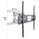 Стенна стойка за TV HAMA, Регулируема, 46"-90", до 75 кг, Черен/Бял, HAMA-220838