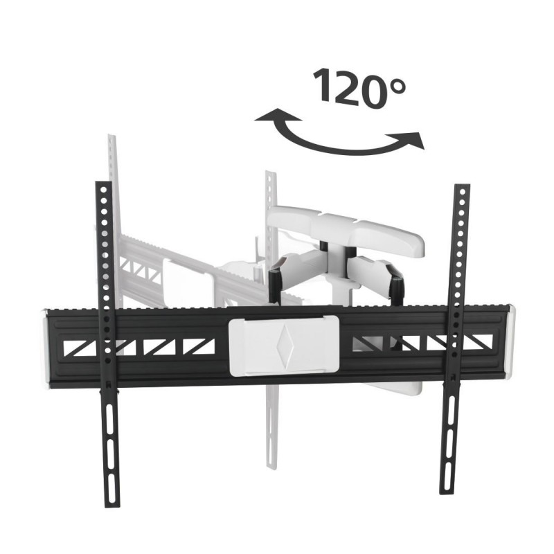 Стенна стойка за TV HAMA, Регулируема, 46"-90", до 75 кг, Черен/Бял, HAMA-220838