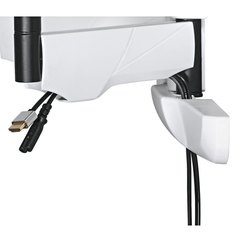 Стенна стойка за TV HAMA, Регулируема, 46"-90", до 75 кг, Черен/Бял, HAMA-220838