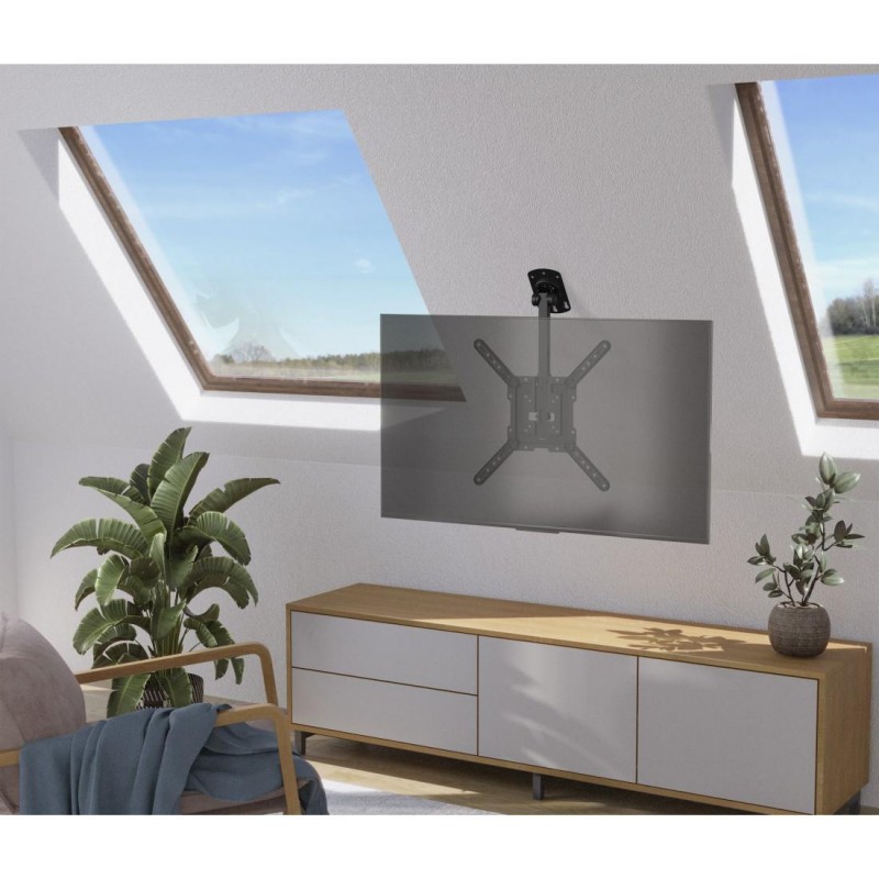 Стойка за таван HAMA TV, регулируемa, 400x400, 165 см (65"), черна, HAMA-220877
