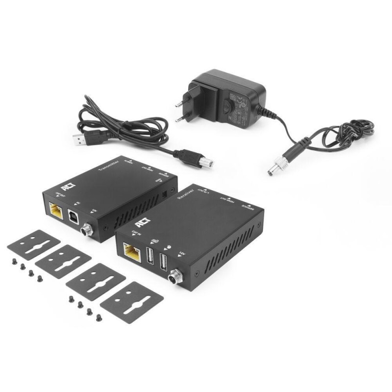 4K HDMI 2.0 KVM  Extender (усилвател), ACT AC7815, усилва сигнал до 70 м по UTP кабел