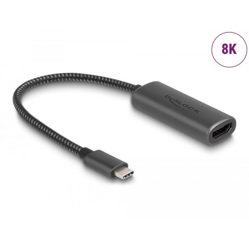 Адаптер DeLock 64229, USB-C - HDMI (DP Alt Mode), 8K, HDR, DELOCK-64229