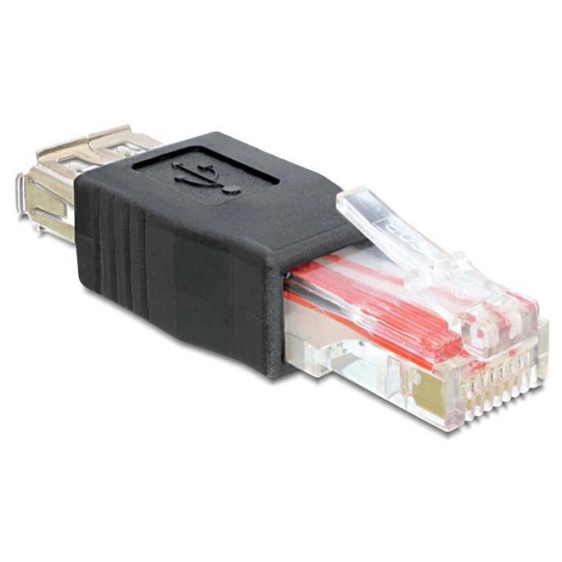 Адаптер DeLock, USB женско - RJ45 мъжко, DELOCK-65234