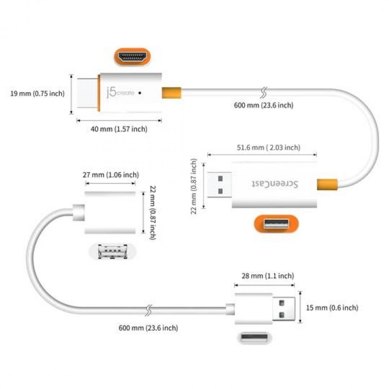 Адаптер j5create JVAW56, ScreenCast, HDMI, 2.4 GHz, 5 GHz, full HD, J5-JVAW56