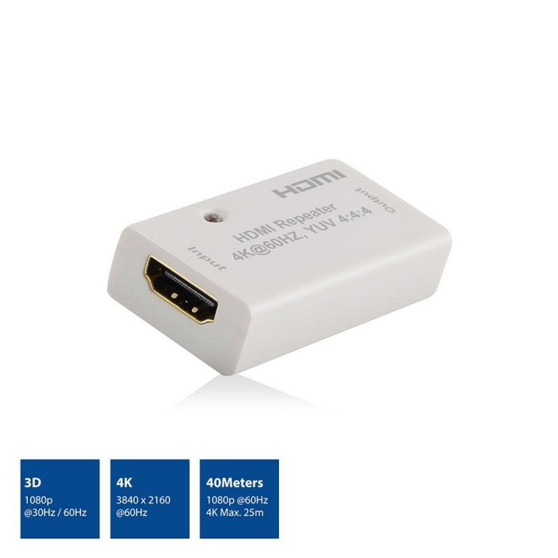 HDMI повторител ACT AC7820, Усилва HDMI сигнал до 40 м, Поддържа 4K, EWENT-ACT-EXT-AC7820
