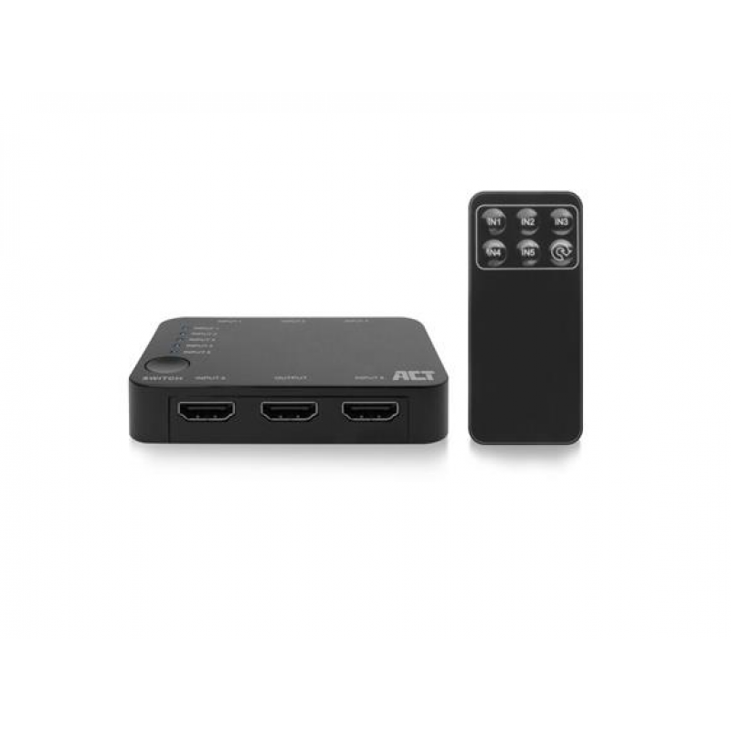 HDMI суич ACT AC7841, 5/1, 3D, 4K@60Hz, Черен, EWENT-ACT-SPLIT-AC7841