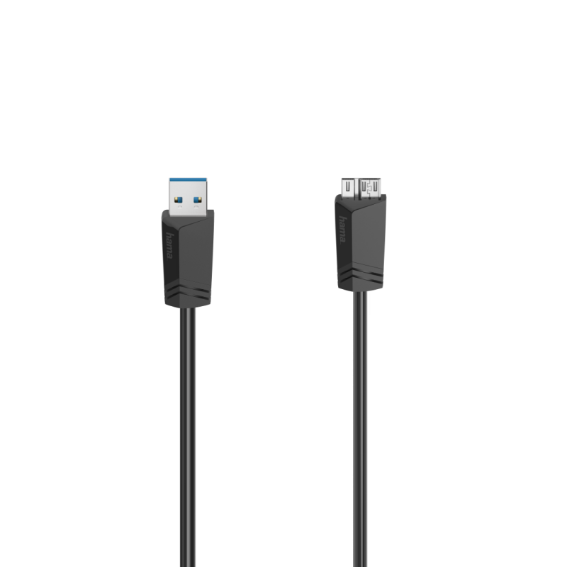 Кабел HAMA  USB 3.0 A мъжко - USB 3.0 Micro B мъжко, 1.5 м, 5Gbit/s-HAMA-200627