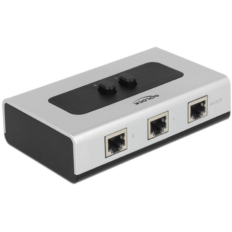 Превключвател Delock 87673, Ръчен, 2 x RJ45 порта, 10 Gbps, DELOCK-87673