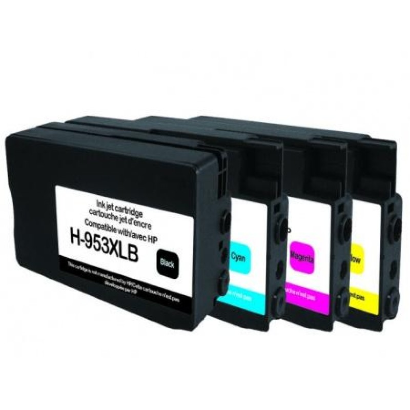 Мастилница UPRINT HP 953XL, Комплект, OfficeJet Pro 8210/8710/7720, (Bk+C+Y+M), LF-INK-HP-953XL-Pack-UP