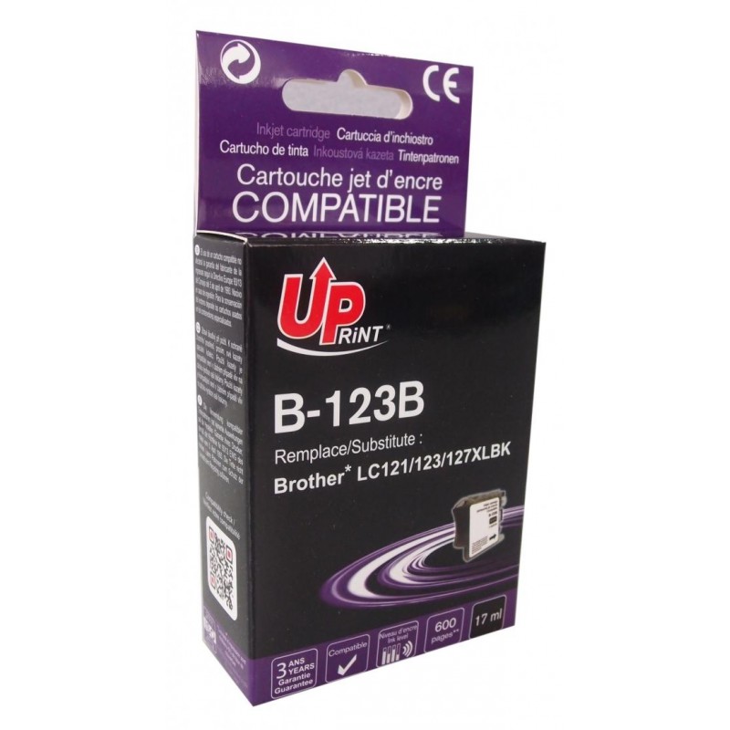 Мастилница UPRINT LC121/123/127 BROTHER, Черен-LF-INK-BROT-LC123-121B-UP