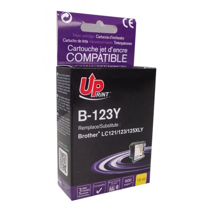 Мастилница UPRINT LC121/123/127 BROTHER, Yellow-LF-INK-BROT-LC123-121Y-UP