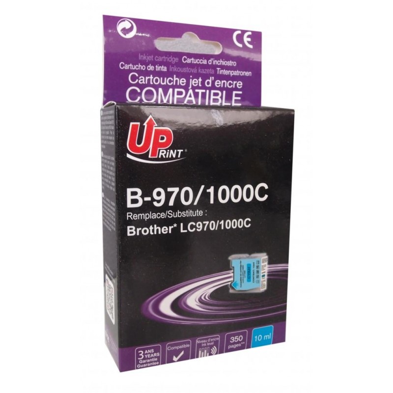Мастилница UPRINT LC970 BROTHER, Cyan-LF-INK-BROT-LC1000CY-UP