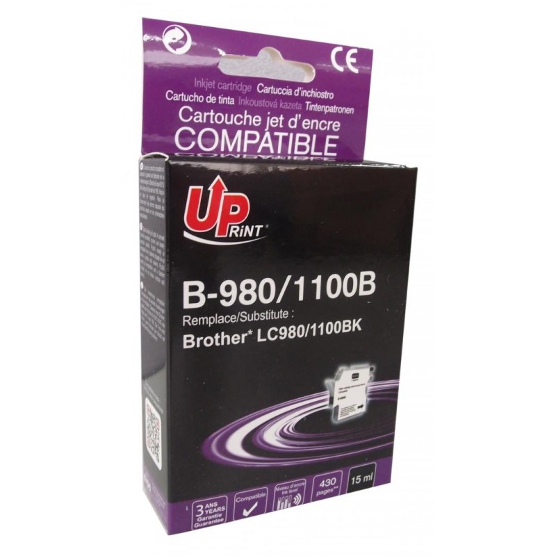 Мастилница UPRINT LC980/1100 BROTHER, Черен-LF-INK-BROT-LC980B-UP