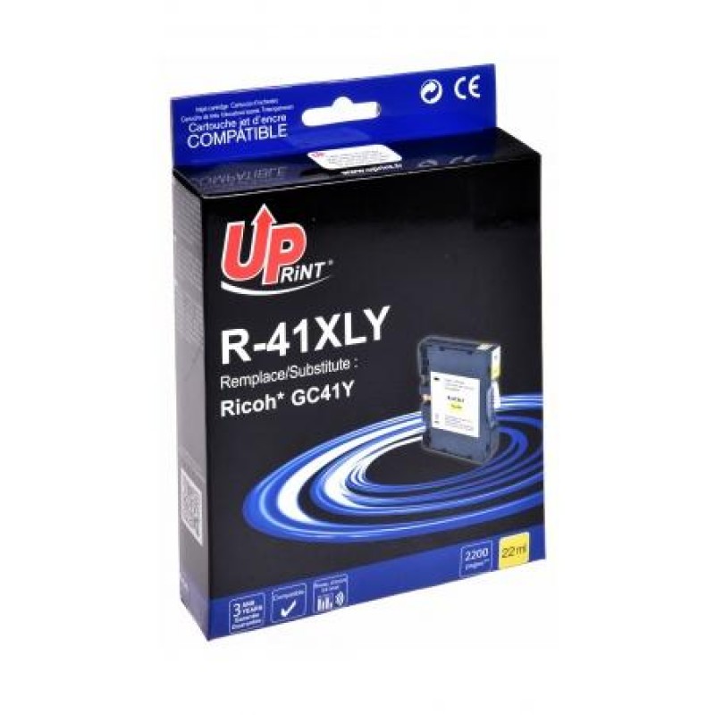 Мастило гел UPRINT GC41M, RICOH, 36ml, 2500 копия, 405764, Yellow-405764