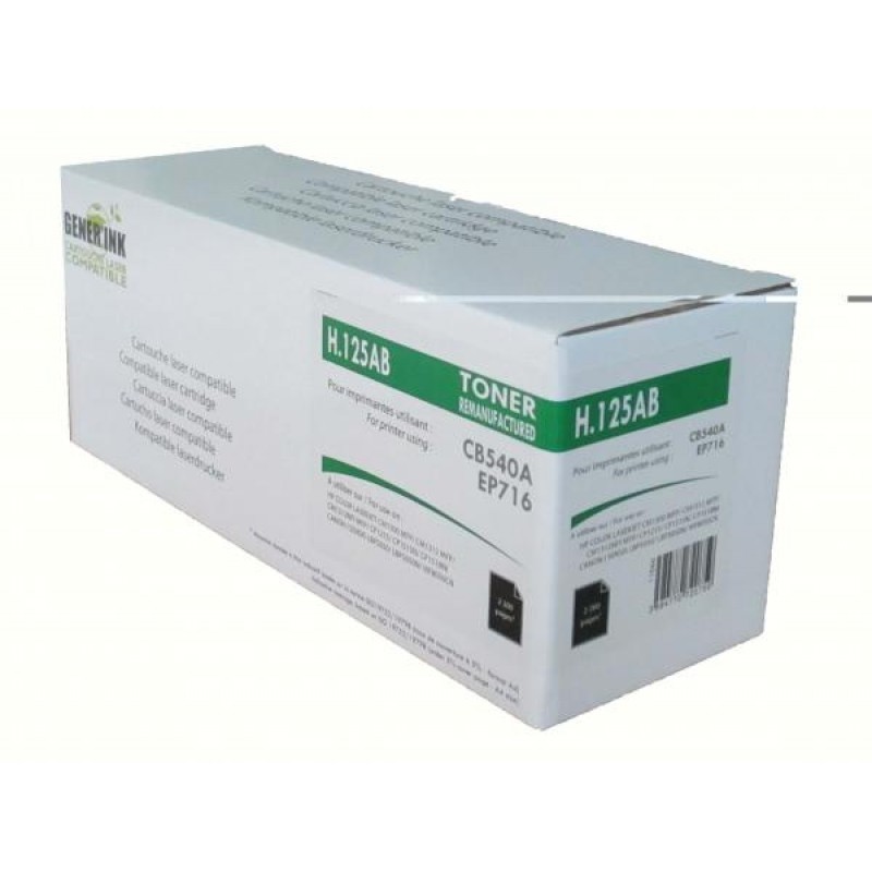 Тонер касета GENERINK CB540A / EP716, HP Color LaserJet  CP1215/1312/1515/Canon LBP5050, Черен, LF-TON-HP-CAS-CB540A-G
