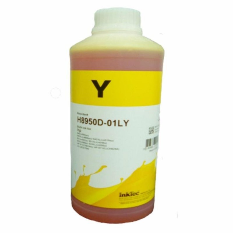 Бутилка с мастило INKTEC за HP CC640/CC641/No-300/901, Жълт, 1000 ml-INKTEC-HP-4060-1LY