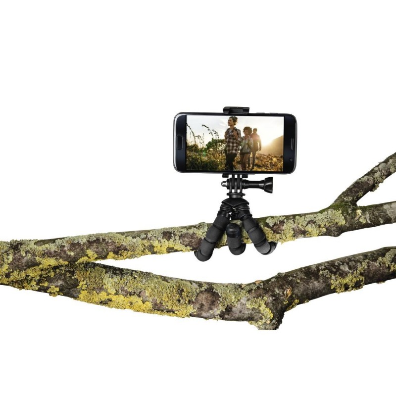 Мини статив HAMA Flex, за смартфони, 14 см, Черен-HAMA-04609