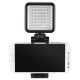 LED лампа Hama 49 BD, за допълнително осветяване на записи с камера и смартфон, Черна-HAMA-04641