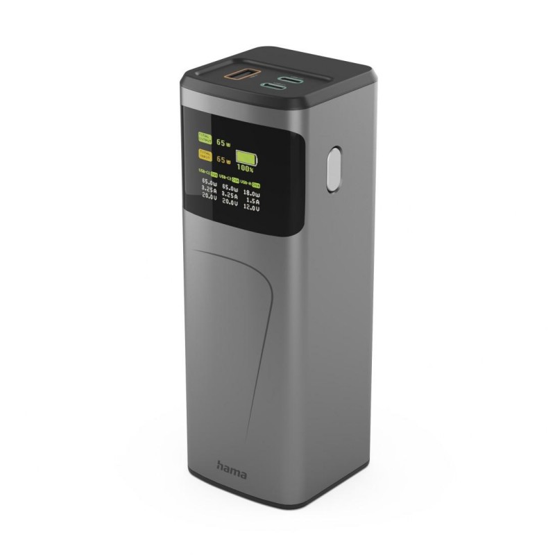 HAMA Външна батерия “High Power”, 65 W, 20000 mAh, 2x USB-C, USB-A, Fast Charging