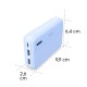 HAMA Външна батерия "Pocket 10", 10000 mAh, Изходи: 2x USB-A, син
