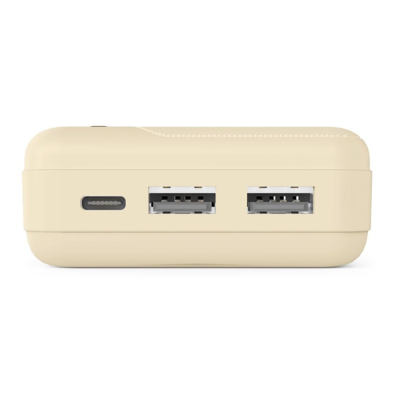 HAMA Външна батерия "Pocket 20", 20000 mAh, Изходи: 2x USB-A, бежов