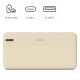 HAMA Външна батерия "Pocket 20", 20000 mAh, Изходи: 2x USB-A, бежов