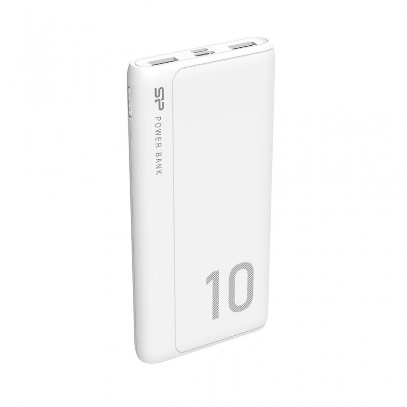 Външна батерия Silicon Power GP15 10000 mAh, Бяла, SLP-PB-GP15-WT