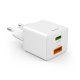 HAMA Бързо мини Gan зарядно, 30 W, 1x USB-C, 1x USB-A, PD, бял, HAMA-201992