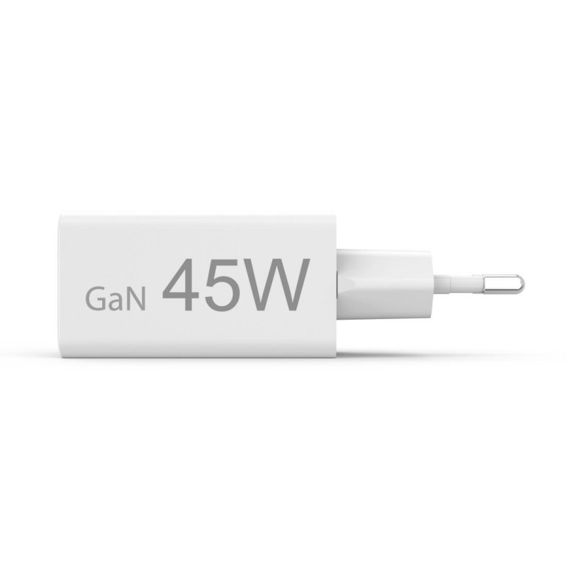HAMA Бързо мини зарядно, 45 W, 1x USB-C - 1x USB-A, PD, бяло, HAMA-201993