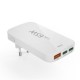 HAMA Бързо мини зарядно, 65W, 2x USB-C, 1x USB-A, PD, плоско, бяло