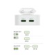 HAMA Бързо мини зарядно GaN, 2 x USB-C, PD, 40 W, сгъващ се адаптер, бял