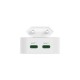 HAMA Бързо мини зарядно GaN, 2 x USB-C, PD, 40 W, сгъващ се адаптер, бял