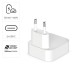 HAMA Бързо мини зарядно GaN, 2 x USB-C, PD, 40 W, сгъващ се адаптер, бял