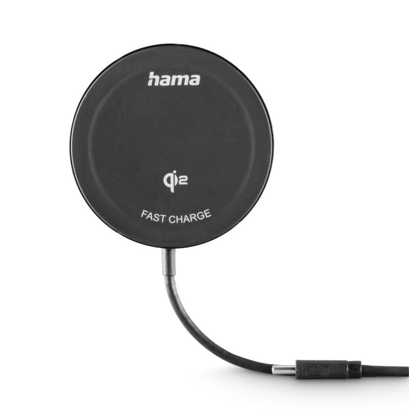 HAMA Безжично зарядно устройство Qi2, 15 W, черно, за Apple, HAMA-201725