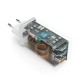 HAMA Комплект Бързо зарядно и кабел за зареждане, 100 W GaN, 2x USB-C PD, 1x USB-A QC