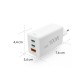 HAMA Комплект Бързо зарядно и кабел за зареждане, 100 W GaN, 2x USB-C PD, 1x USB-A QC