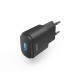 Мрежово зарядно Hama, USB-A, 6 W, Черен, HAMA-201644