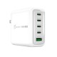 Мрежово зарядно JUP53100 100W GaN, 5 порта, USB-C, USB-A