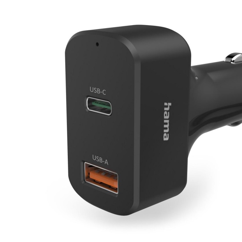 Захранване за лаптоп за кола HAMA, USB-C, (PD), 5-20 V/ 65 W, HAMA-200018